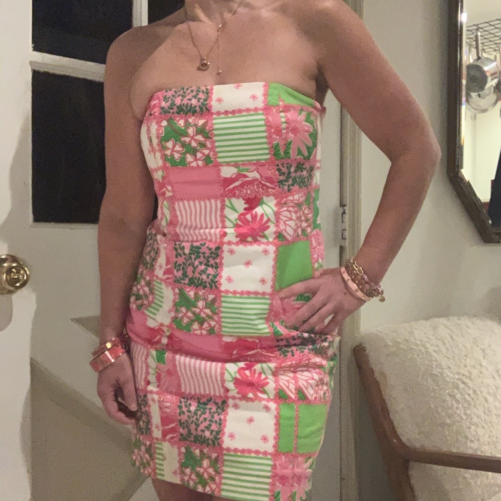 LILLY PULITZER Multi Patchtasic Pink & Green